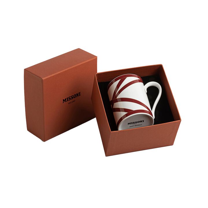 Mug NASTRI BORDEAUX, diam. 3.35", H 3.86"