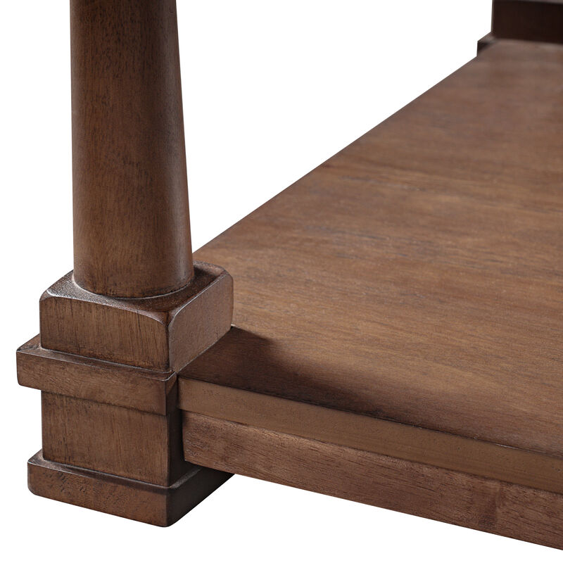 Merax Traditional Wood Coffee Table with 2 Spacious Drawers, Rich Wood Grain Finish image number 5
