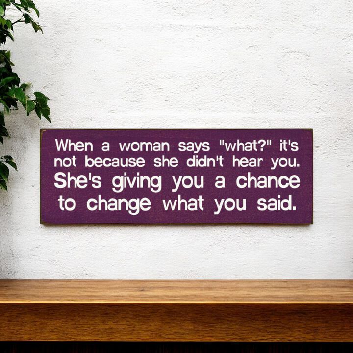 Funny Marriage Quote Wall Decor on Solid Knotty Pine Wood with Hanging Slot