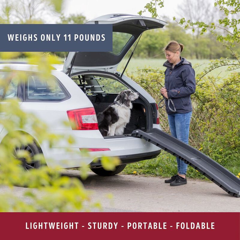 TRIXIE Foldable Non-Slip 62" Long Plastic Pet Ramp, Black, 200 lb Limit image number 5