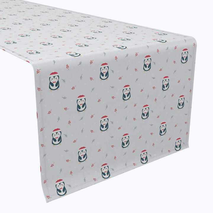 Fabric Textile Products, Inc. Table Runner, 100% Cotton, Christmas Penguins