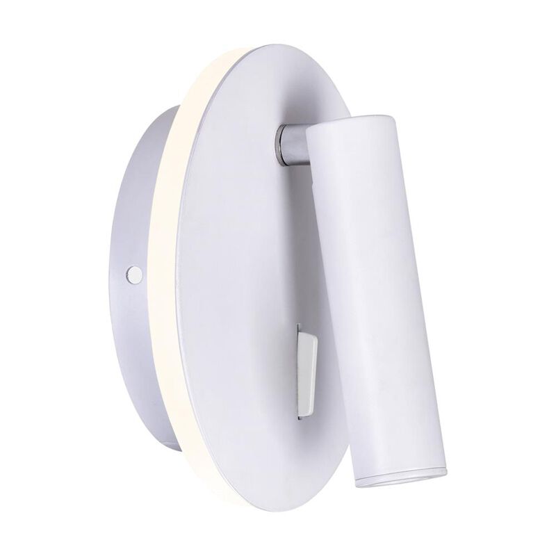 Private I LED Sconce With Matte White Finish