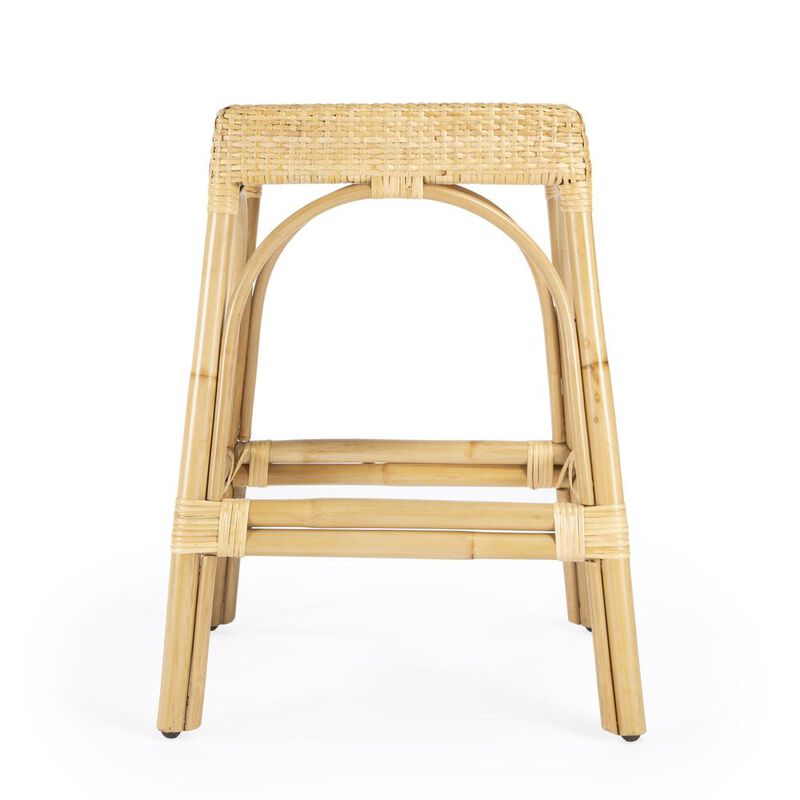 Butler Specialty Robias Rectangular Rattan 24.5" Counter Stool image number 4