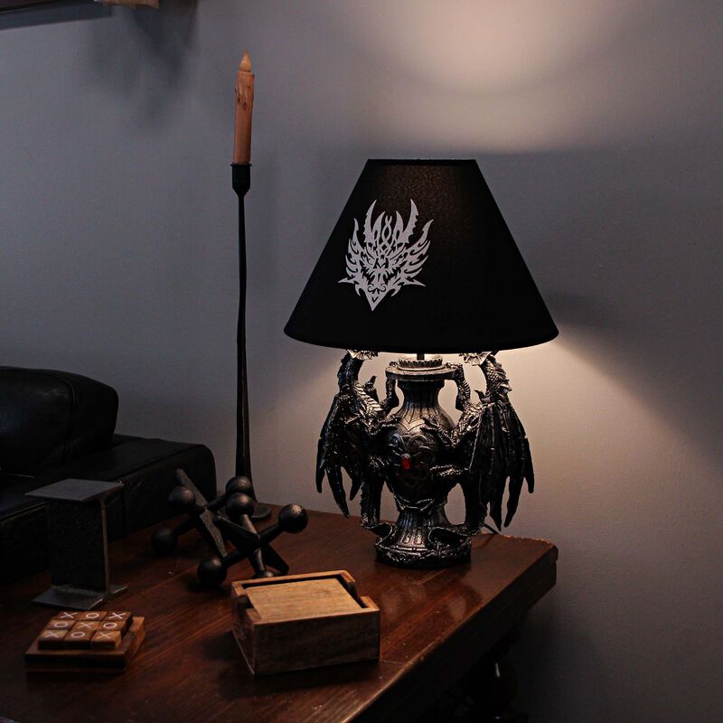 Gothic Guardians Of Light Medieval Dragons Table Lamp image number 4
