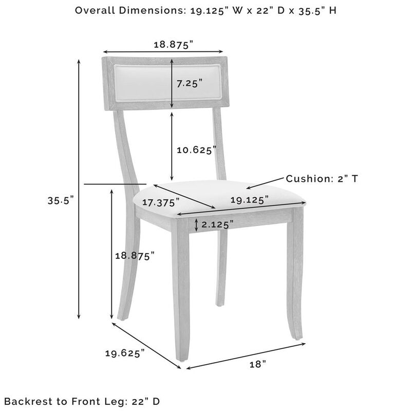 Crosley Furniture Alessia 2-Piece Dining Chair Set