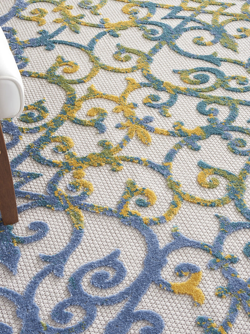 Aloha ALH21 Ivory/Blue 3'6" x 5'6" Rug