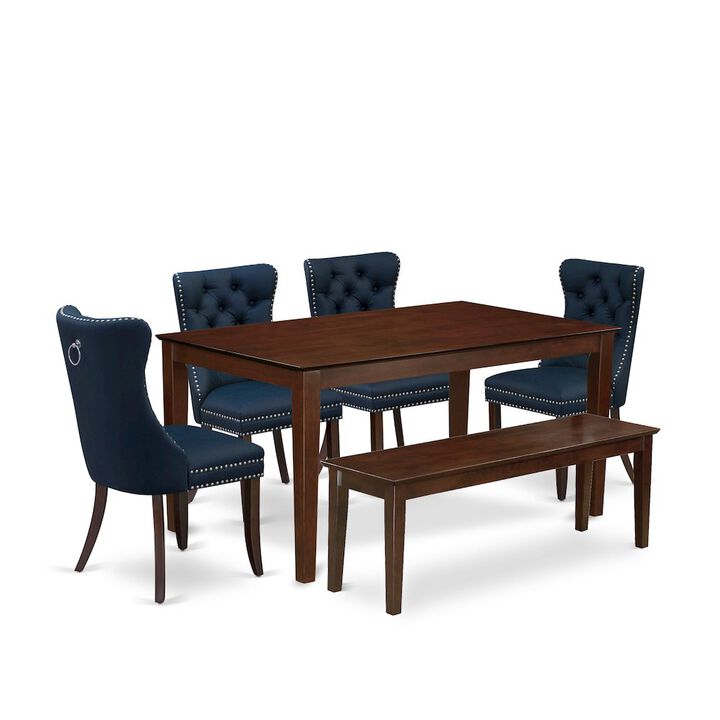 6 Piece Dinette Set Consists of a Rectangle Dining Table