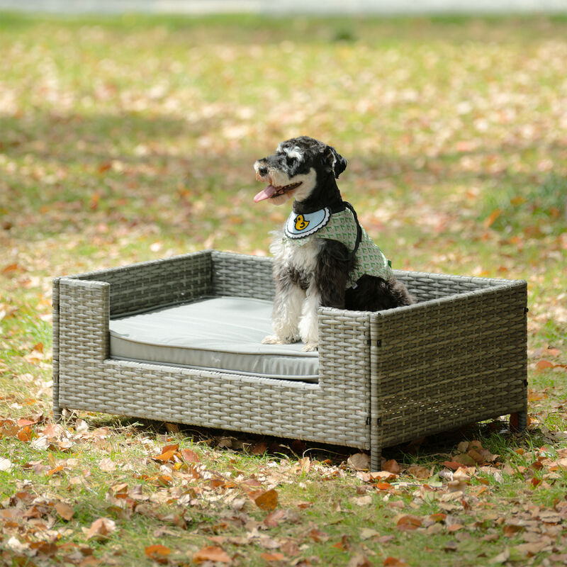 Dog Bed, Pet Bed, Pet Enclosures, Pet Outdoor Furniture, Pet Patio Furniture, Seasonal PE Wicker Pet Furniture, Dog Bed With Cushion