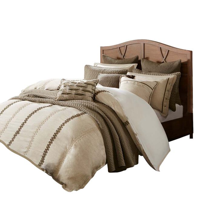 Gracie Mills Marlene Tranquil Elegance 8-Piece Comforter Set with Soutache Cord Embroidery