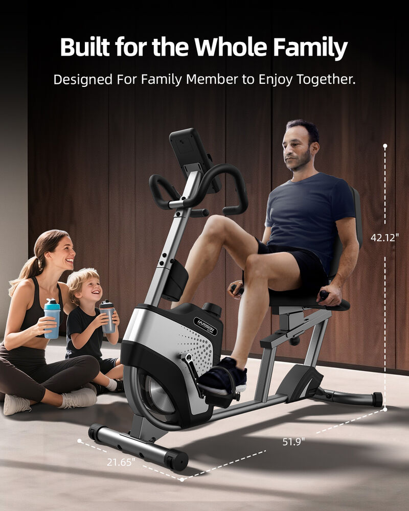 HARISON Magnetic Recumbent Exercise Bike, Recumbent bikes for Adult and Seniors (HR-B50) image number 4