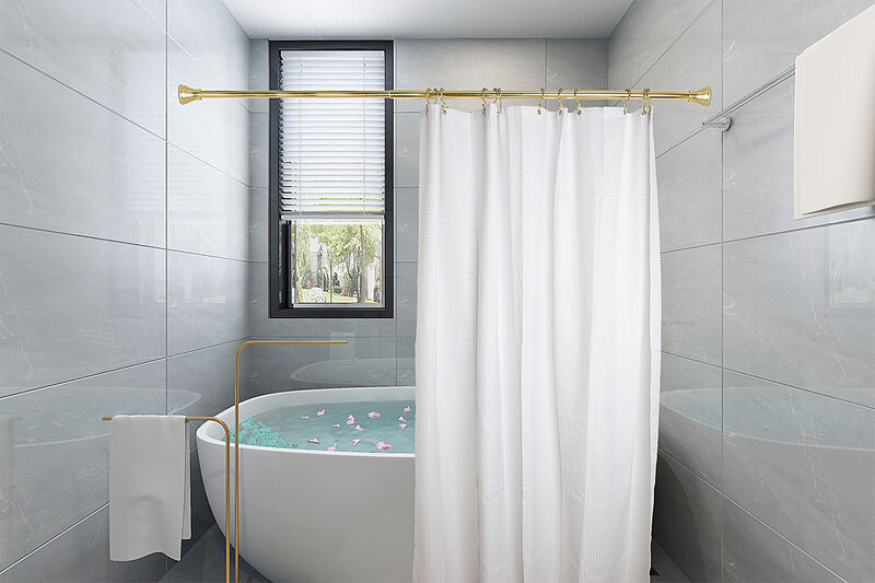 12-Piece Resistant Stepped Metal Double Shower Curtain Hooks image number 5