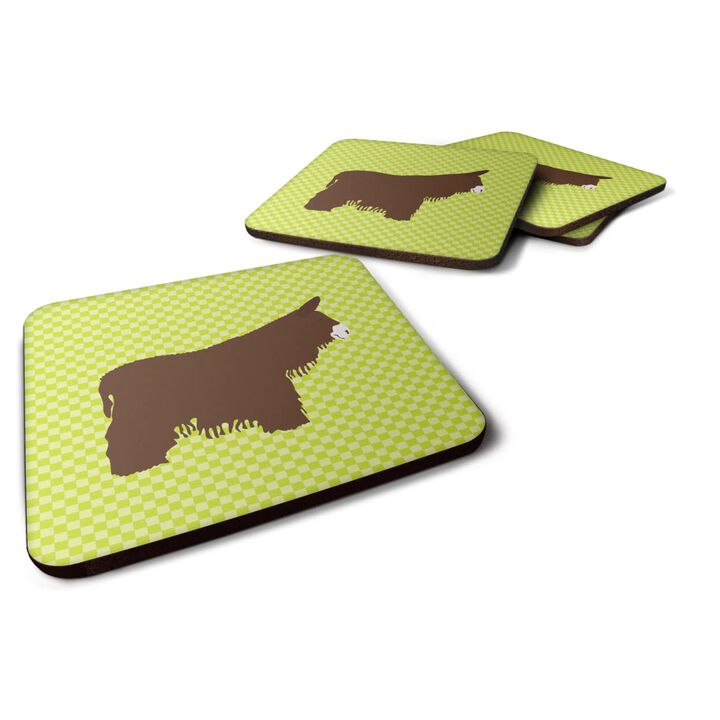 Caroline's Treasures Poitou Poiteuin Donkey Green Decorative coasters, 3.5, Multicolor