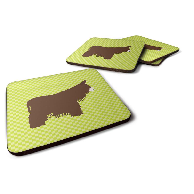 Caroline's Treasures Poitou Poiteuin Donkey Green Decorative coasters, 3.5, Multicolor