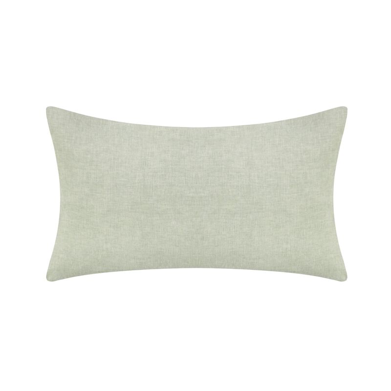 Savi Lumbar King Pillow Sham, Sage Linen, Cotton, Cashmere, 20x36 - Benzara