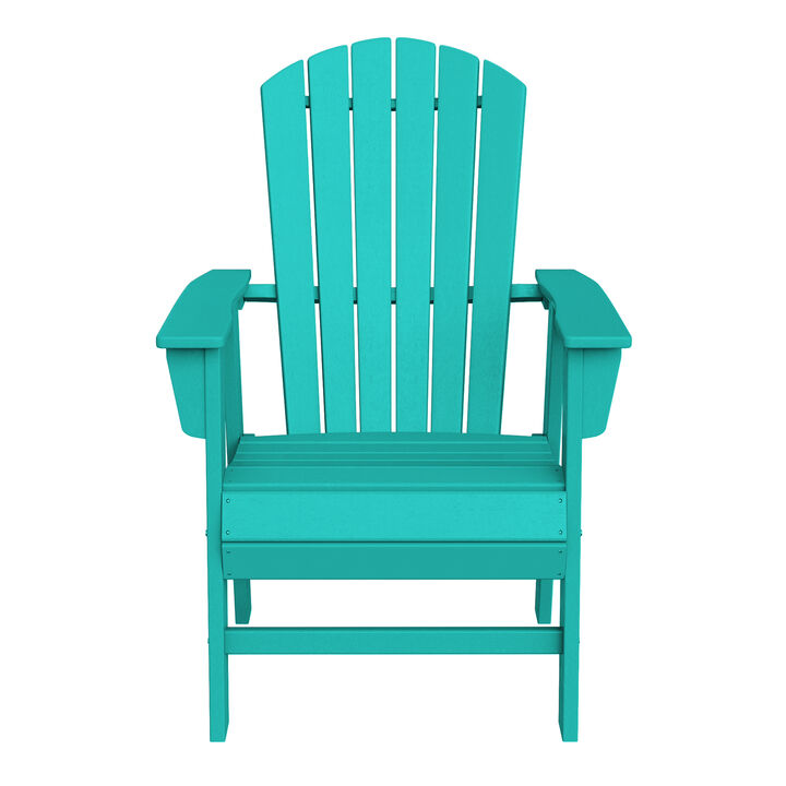 WestinTrends Dylan Outdoor Patio Shell-back Adirondack Dining Chair Weather Resistant