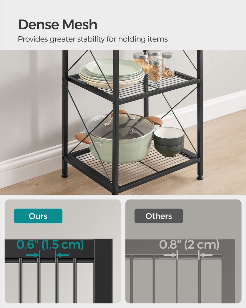 15.7" Wide Storage Rack with X-Side Frames for Stylish and Durable Organization