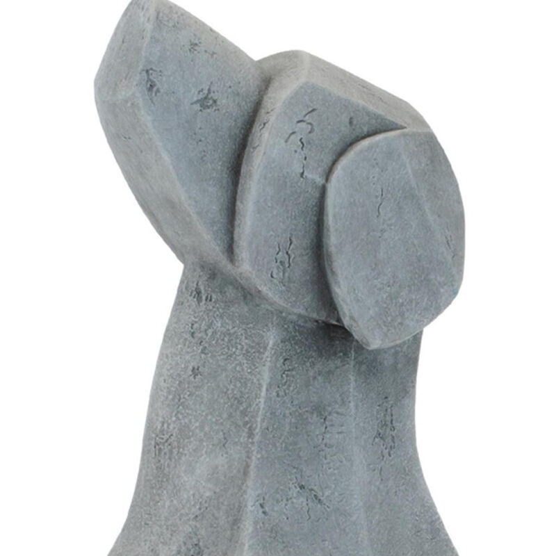 HomeRoots Set of Two Gray Polyresin Cat And Dog Figurines image number 3