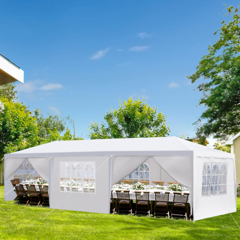 Outdoor Party Tent with 6 Removable Sidewalls, Waterproof Canopy Patio Wedding Gazebo