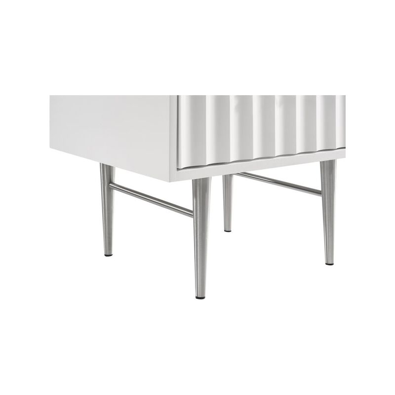 Meridian Furniture Modernist White Gloss Night Stand
