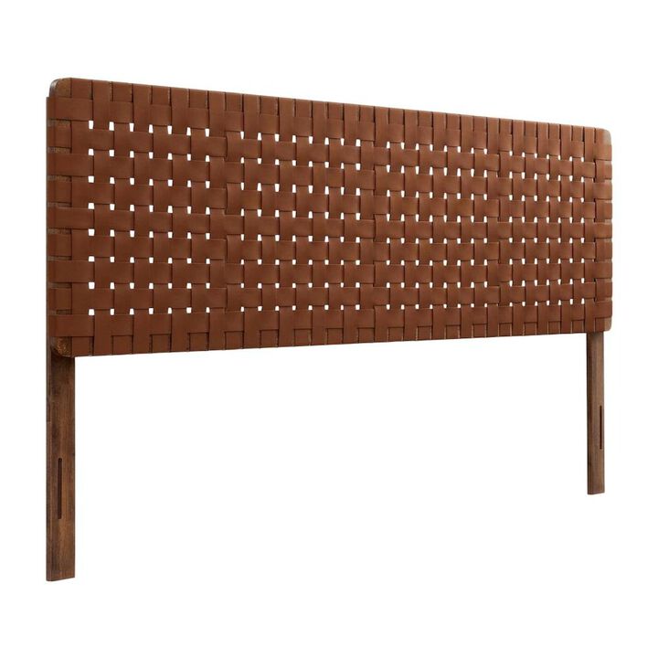 Vegan Leather King Headboard withDesign and Durable Frame