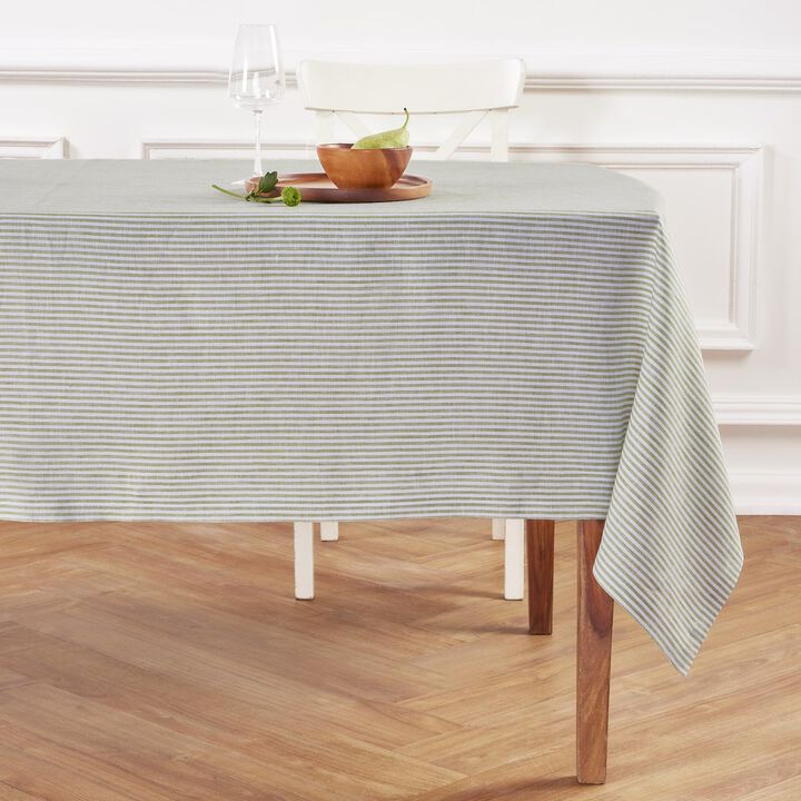 Linen Tablecloth - Narrow Stripe