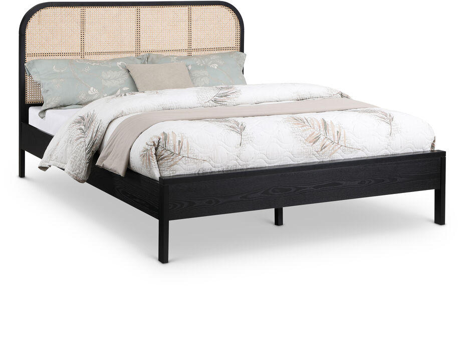 Meridian Furniture Siena Black Ash Wood Queen Bed