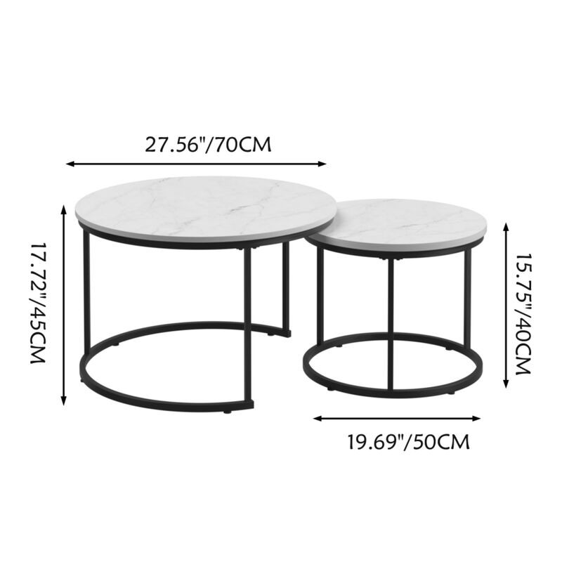 Winpis 2-Piece Nesting Coffee Table Set image number 9
