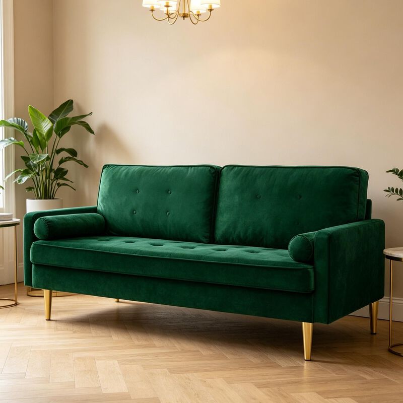 Rufpen Minimalist Velvet Loveseat image number 1
