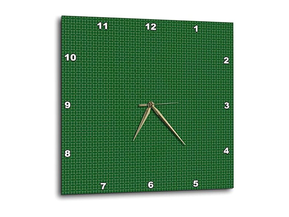Dark Green Light Patterns Wall Clock 10 Inch Home Decor