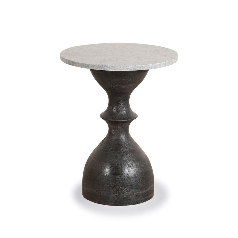 World Interiors Palm Desert Rustic Marble Side Table