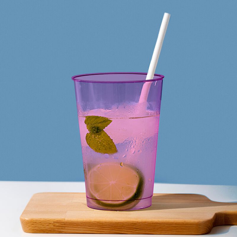 12 oz. Clear Pink Plastic Party Cups (240 Cups) image number 8