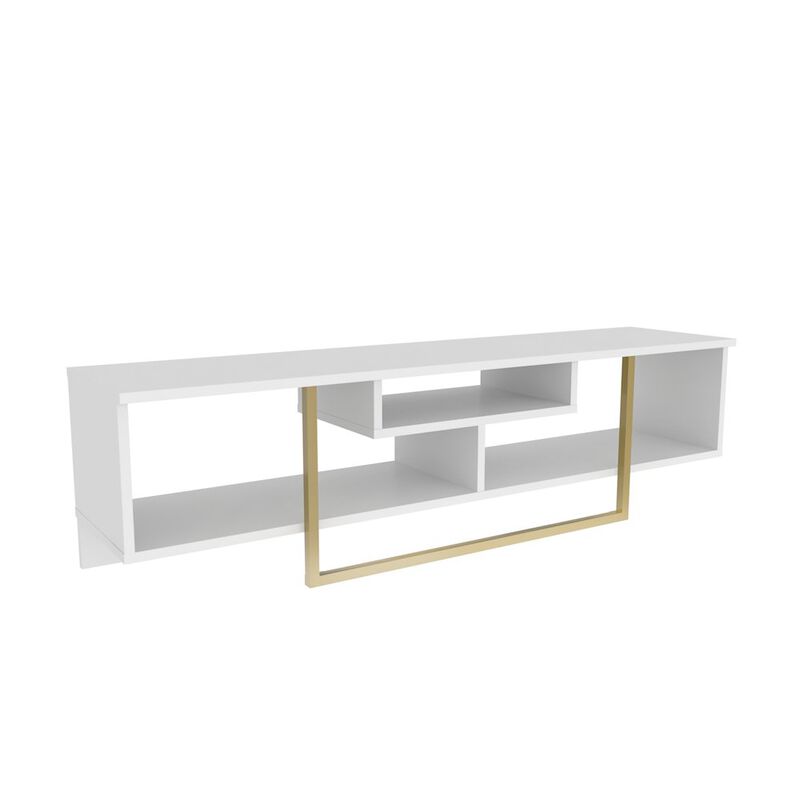 Decorotika Asal 59 Tv Stand - White Gold