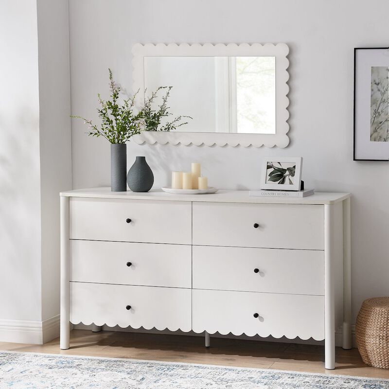 Emmeline Scalloped 6-Drawer Dresser image number 7