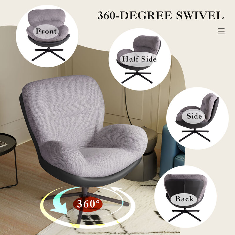 Merax 360&deg; Degree Swivel Reading Chair Accent Chair