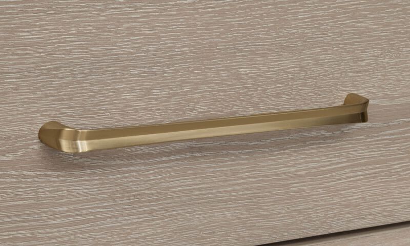 Gardenia Five Drawer Oak Wood Chest in Chai