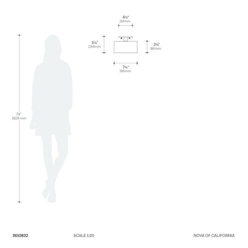 NOVA OF CALIFORNIA Tambo Semi-Flush Mount Ceiling Light - Natural Ash