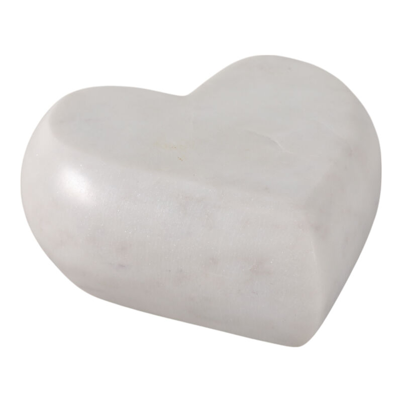 Marble, 5" Heart, White image number 1