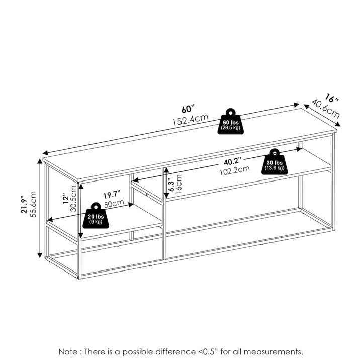 Moretti Modern Lifestyle TV Stand for TV up to 65 Inch, Solid White/White