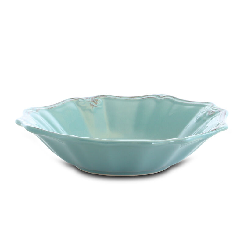 Elama Fleur De Lys 20-Piece Dinnerware Set in Turquoise