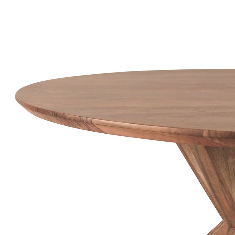 World Interiors Stockholm 54" Round Dining Table in Weathered Acacia image number 5