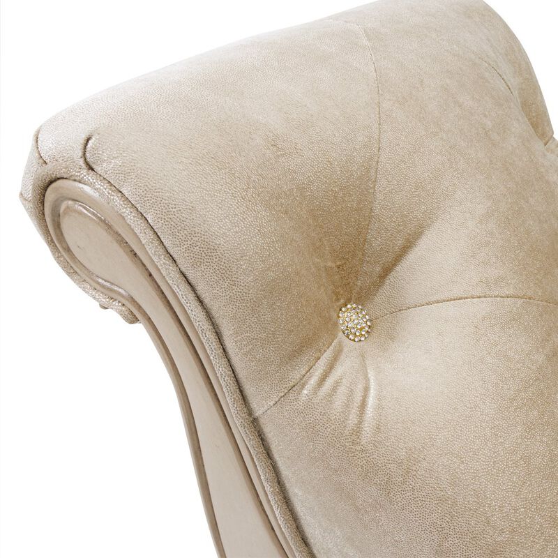 Michael Amini Platine de Royale Accent Bench - Champagne