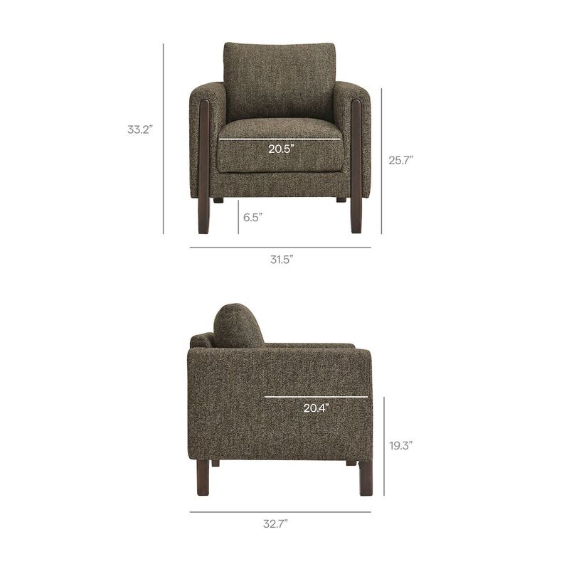 Hawken Boucle Fabric Accent Armchair image number 1