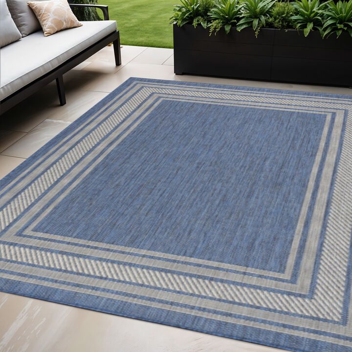 HomeRoots Geometric Indoor Outdoor Area Rug