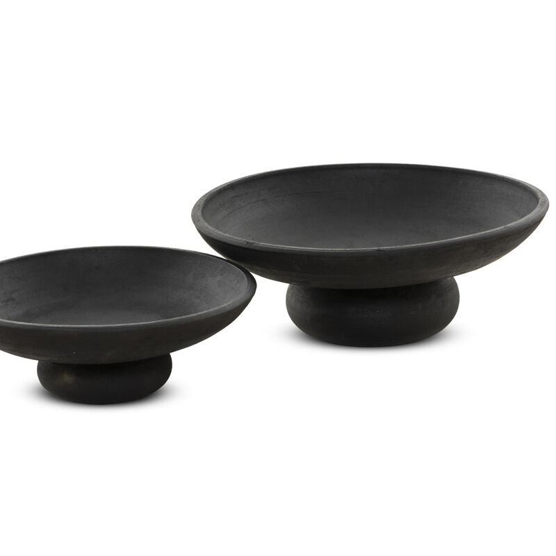Perla Aged Black Terracotta Bowls