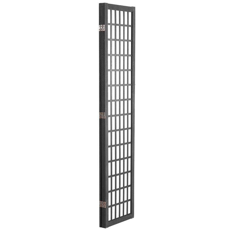 3-Panel Room Divider Screen, Freestanding Wooden Folding Privacy Partition image number 8