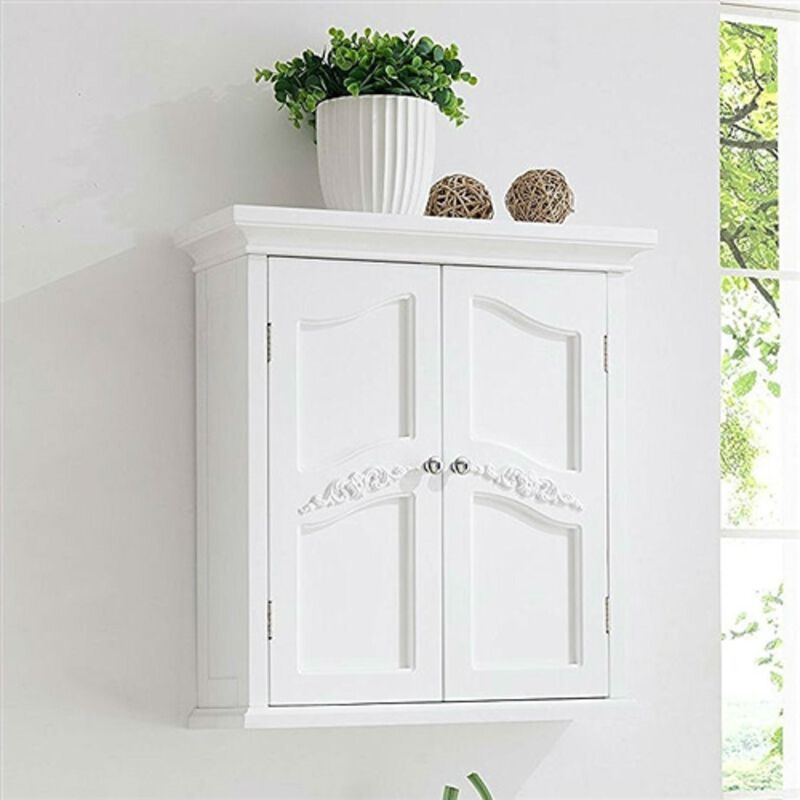 French Classic 2-Door Bathroom Wall Cabinet – Charming Design with Ample Storage
