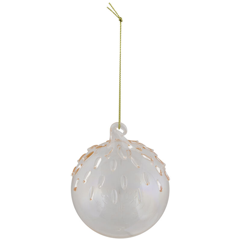 3" Pink Iridescent Glass Christmas Ball Ornament image number 2