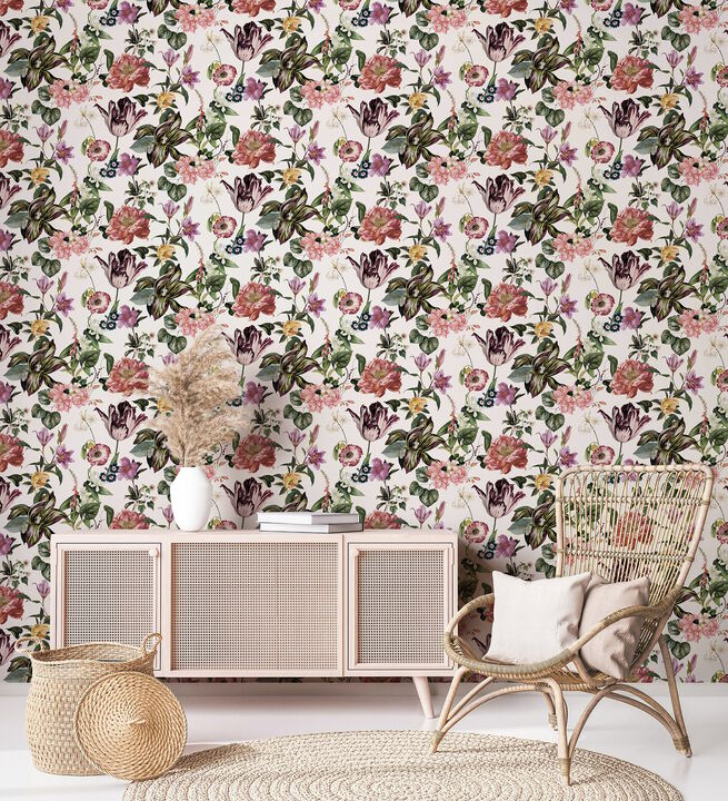 Flora Floral Rhapsody Multi-coloured Wallpaper 47461
