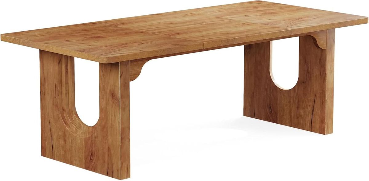 ShipItFurniture 71" Dining Table Rustic Brown Wood Pedestal