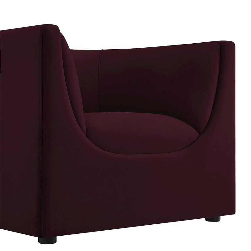 Hilda Curved Back Performance Velvet Armchair image number 6